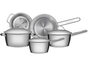 Conjunto de Panelas Tramontina 65650/280 Inox - 5 Peças Fundo Triplo Conjunto de Panelas Tramontina 65650/280 Inox - 5 Peças Fundo Triplo