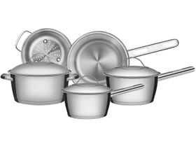 Conjunto de Panelas Tramontina Allegra Inox 5 Peças Fundo Triplo Conjunto de Panelas Tramontina Allegra Inox 5 Peças Fundo Triplo