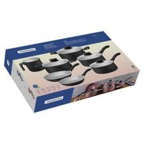Conjunto de Panelas Tramontina Linz 7 Peças Preto Conjunto de Panelas Tramontina Linz 7 Peças Preto