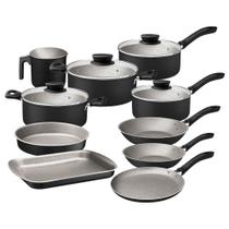 Conjunto de Panelas Tramontina Linz Antiaderente 10 Pecas Preto - 28299007