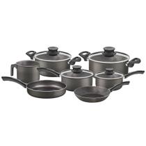 Conjunto de Panelas Tramontina Paris Jogo 7 Peças Tampa Vidro Alumínio Antiaderente Chumbo