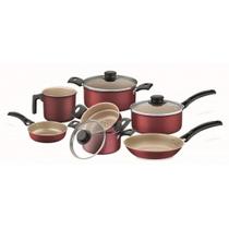 Conjunto de Panelas Turim 7 Peças Vermelho - Tramontina