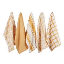 Conjunto de panos de cozinha DII Assorted Woven Honey Gold 5 peças Conjunto de panos de cozinha DII Assorted Woven Honey Gold 5 peças