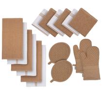 Conjunto de panos de cozinha LANE LINEN, 16 peças 100% algodão Conjunto de panos de cozinha LANE LINEN, 16 peças 100% algodão