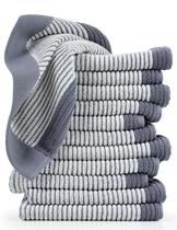 Conjunto de panos de lavagem Cleanbear 100% algodão cinza 33x33cm