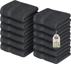 Conjunto de panos de lavagem Utopia Towels Premium 100% algodão 30x30cm cinza Conjunto de panos de lavagem Utopia Towels Premium 100% algodão 30x30cm cinza