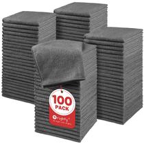Conjunto de panos de microfibra Orighty, pacote com 100 unidades, 30x30cm, cinza