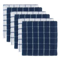Conjunto de panos de prato DII Basic Terry Collection 30x30cm azul náutico Conjunto de panos de prato DII Basic Terry Collection 30x30cm azul náutico