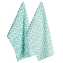 Conjunto de panos de prato DII Lattice Basics Collection Aqua (2 peças)