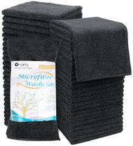 Conjunto de panos Orighty, pacote com 50 unidades, microfibra preta, 30x30cm