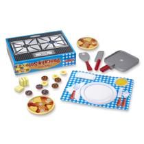 Conjunto de panquecas Melissa & Doug Flip and Serve de madeira, 19 unidades Conjunto de panquecas Melissa & Doug Flip and Serve de madeira, 19 unidades