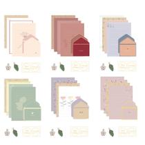 Conjunto de papel de carta para escrever e envelopes BoFier 72 unidades