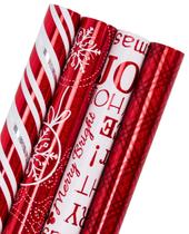 Conjunto de papel de embrulho de Natal WRAPAHOLIC 30" x 305 cm, 4 rolos