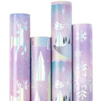 Conjunto de papel de embrulho RUSPEPA Pastel Christmas 4 rolos 30cmx3m