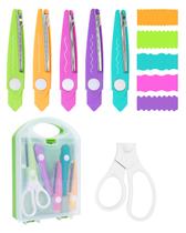 Conjunto de papel decorativo Craft Scissors UCEC, 5 pares de zig zag