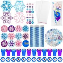 Conjunto de papelaria Cinrobiye 194 unidades Snowflake Winter Christmas