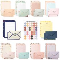 Conjunto de papelaria com envelopes e adesivos, 91 peças Conjunto de papelaria com envelopes e adesivos, 91 peças