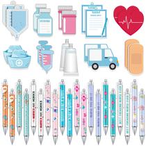 Conjunto de papelaria Ctosree Mini Funny Nurse Sticky Notes & Pens