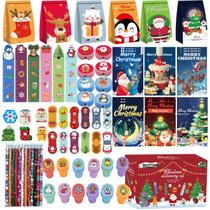 Conjunto de papelaria de Natal FAXUZIE, pacote com 24 unidades, 208 unidades para crianças Conjunto de papelaria de Natal FAXUZIE, pacote com 24 unidades, 208 unidades para crianças