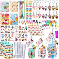 Conjunto de papelaria Ice Cream Party Favors Colarr 161 unidades