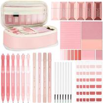 Conjunto de papelaria Janlaugh 38 unidades com estojo de lápis Sticky Notes