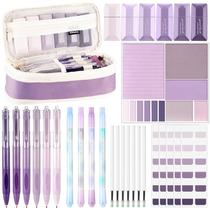 Conjunto de papelaria Janlaugh 38 unidades com estojo de lápis Sticky Notes