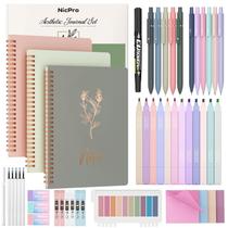 Conjunto de papelaria Nicpro Bible Journal 3 Spiral Notebook 50 unidades Conjunto de papelaria Nicpro Bible Journal 3 Spiral Notebook 50 unidades