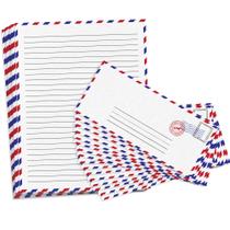 Conjunto de Papelaria Vintage ArtCreativity Airmail - 100 Folhas com Envelopes