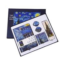 Conjunto De Papelaria Vintage Van Gogh Monet Em Caixa De Presente Para Estudantes E Professores