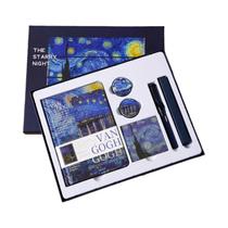 Conjunto De Papelaria Vintage Van Gogh Monet Em Caixa De Presente Para Estudantes E Professores