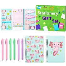 Conjunto de papelaria Xqumoi Axolotl Sticky Note A5 para cadernos e canetas