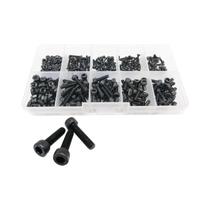 Conjunto De Parafuso, Porca E Arruela Com Cabeça Hexagonal Preta M1.6 M2 M2.5 M3 M4 M5 Em Aço 12.9,