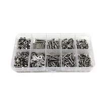 Conjunto De Parafuso, Porca E Arruela Em Aço Inoxidável, Cabeça Cruzada Phillips, Cabeça Chata E