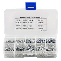 Conjunto De Parafusos De Madeira Auto-Perfurantes M2 Phillips Com Cabeça Chata, Kit De Assortimento Conjunto De Parafusos De Madeira Auto-Perfurantes M2 Phillips Com Cabeça Chata, Kit De Assortimento