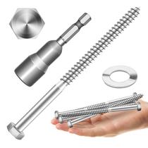 Conjunto de parafusos de retenção MYWISH 304 em aço inoxidável 5/16 x 5 (10 conjuntos) Conjunto de parafusos de retenção MYWISH 304 em aço inoxidável 5/16 x 5 (10 conjuntos)