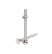 Conjunto de parafusos e porcas hexagonais BiniFiMux M8-1,25 x 120 mm em aço inoxidável 304, pacote com 10