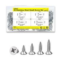 Conjunto de parafusos LERNOU 304 de aço inoxidável com 600 peças 4 de parafusos pequenos