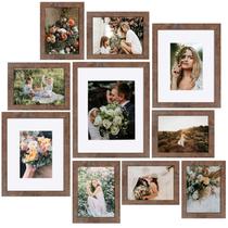 Conjunto de parede Picture Frames Collage SESEAT Gallery de 10 marrons