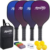 Conjunto de Pás de Pickleball Amoswiz com Bolsa e 4 Bolas