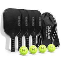 Conjunto de pás de pickleball GoSports GS1 com 4 bolas de pickleball x4 Conjunto de pás de pickleball GoSports GS1 com 4 bolas de pickleball x4