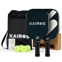 Conjunto de pás de pickleball Kairos KAIROS-S com 2 raquetes e 4 bolas