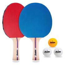 Conjunto de pás de pingue-pongue Franklin Sports para 2 jogadores com 3 bolas Conjunto de pás de pingue-pongue Franklin Sports para 2 jogadores com 3 bolas