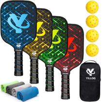 Conjunto de pás Pickleball aprovado pela YILLOG USAPA com bolas e toalhas Conjunto de pás Pickleball aprovado pela YILLOG USAPA com bolas e toalhas