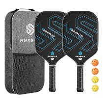 Conjunto de pás Pickleball Bravixs Apex T700 em fibra de carbono x2 com bolsa