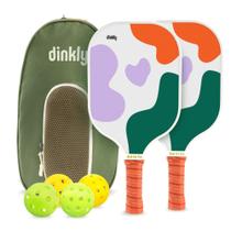 Conjunto de pás Pickleball Dinkly Graphite aprovado pela USAPA x2 Conjunto de pás Pickleball Dinkly Graphite aprovado pela USAPA x2