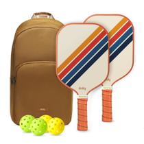 Conjunto de pás Pickleball Dinkly Graphite/Fiberglass 2 raquetes
