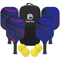 Conjunto de pás Pickleball DULCE DOM 4 Lightweight com bolas e bolsa