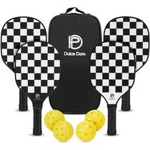 Conjunto de pás Pickleball DULCE DOM 4 pás com 4 bolas e bolsa Conjunto de pás Pickleball DULCE DOM 4 pás com 4 bolas e bolsa