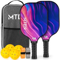 Conjunto de pás Pickleball MTEN em fibra de vidro para iniciantes Conjunto de pás Pickleball MTEN em fibra de vidro para iniciantes