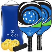 Conjunto de pás Pickleball T TICCI Premium Graphite Craft 8 onças Conjunto de pás Pickleball T TICCI Premium Graphite Craft 8 onças